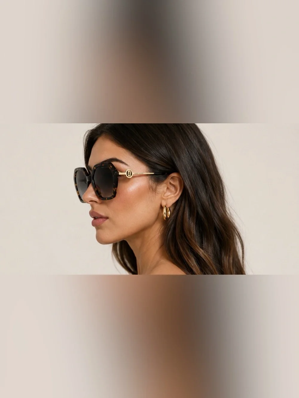 Marc Jacobs MARC 689/S Oversized Luxury Tortoise Gold Gradient Sunglasses 57mm